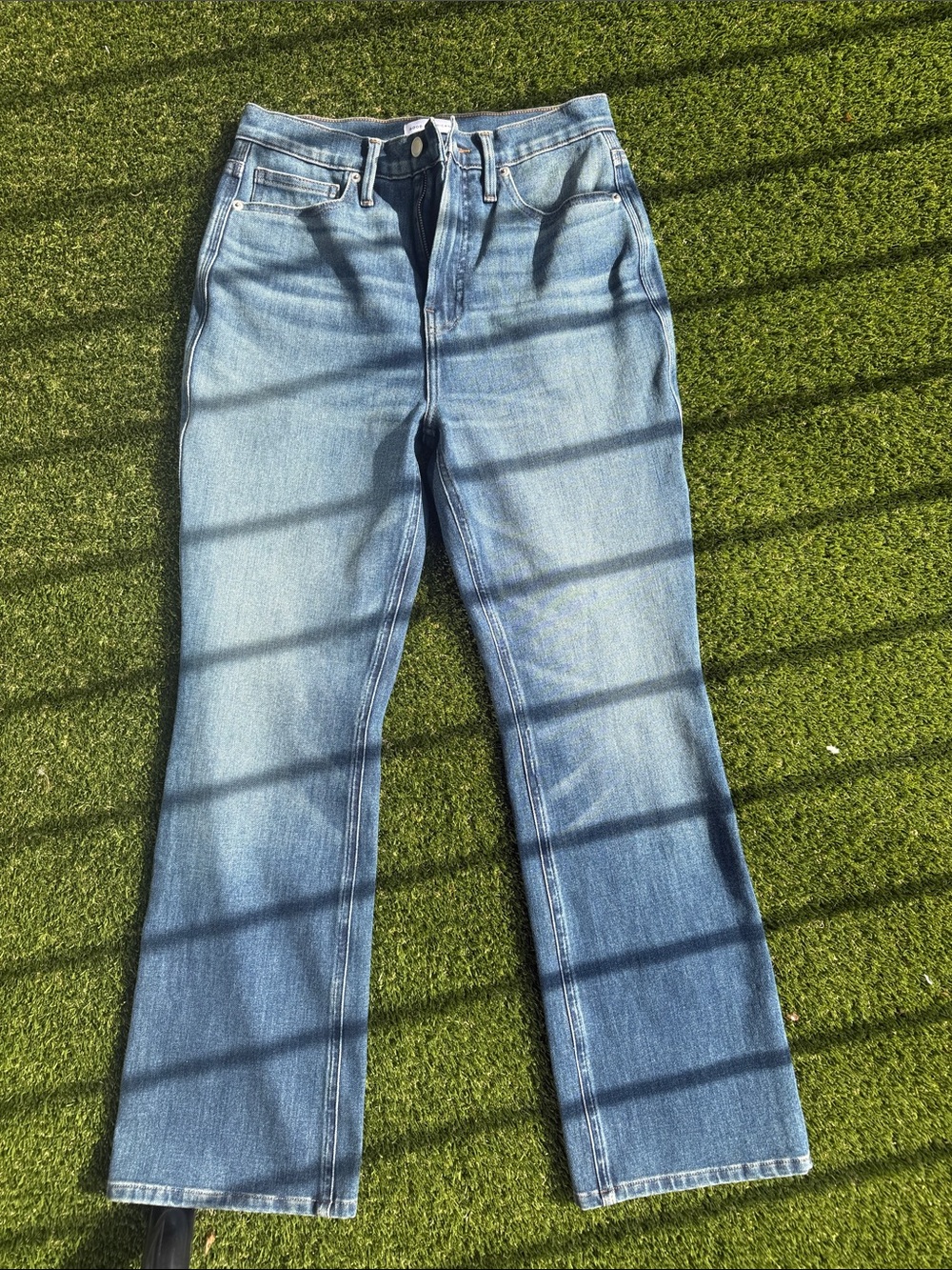 Good American Medium Wash Flare Jeans NWOT